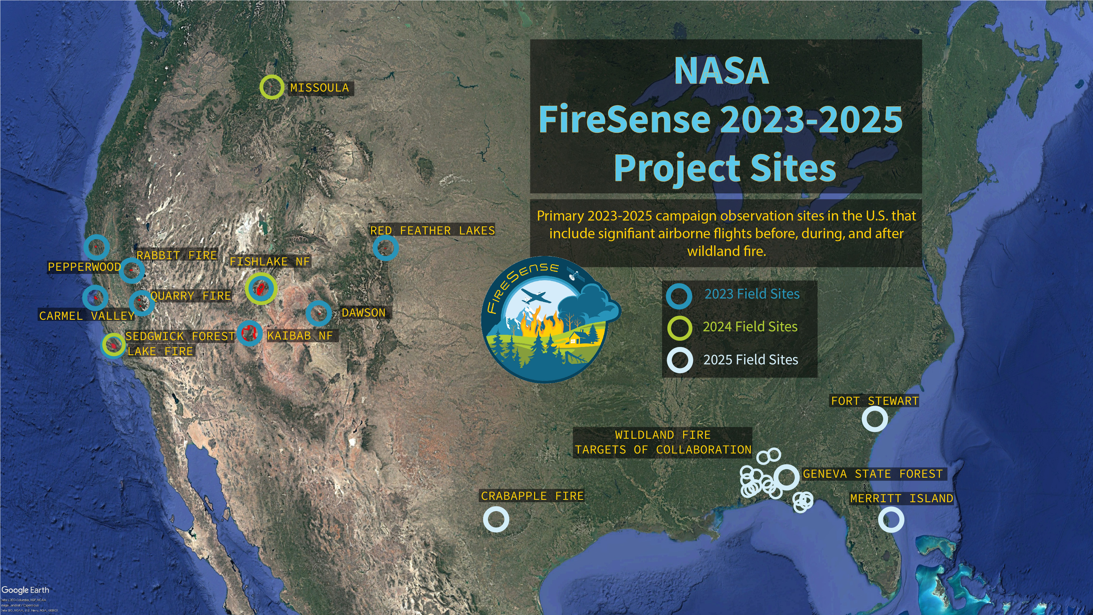 FireSense airborne observations over wildfires & prescription burn areas