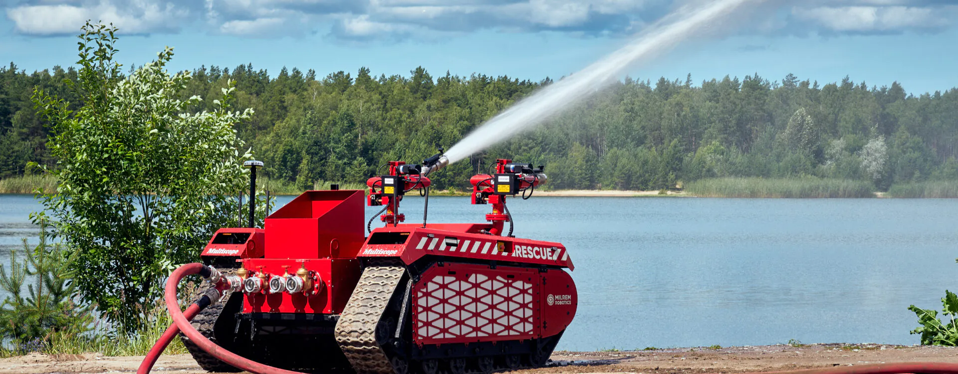Milrem Robotics fire-fighting robot