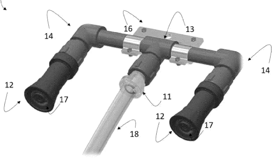 Patent for a nozzle for attaching to a firefighting UAV