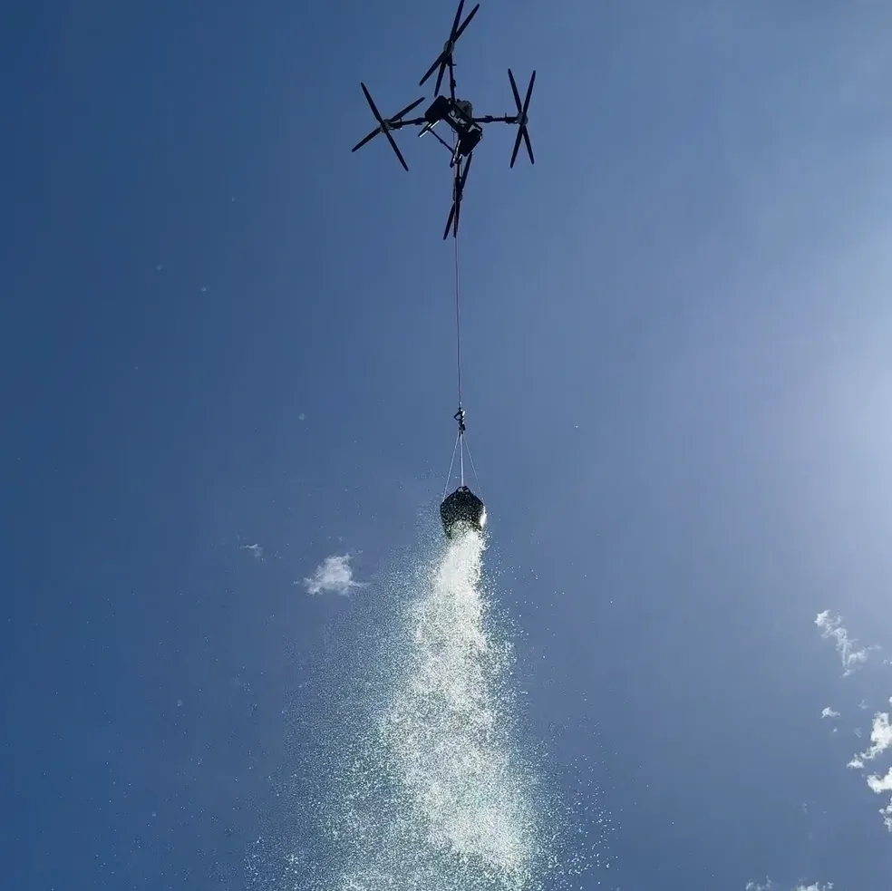 UAV precision aerial water bombing